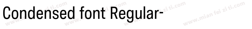 Condensed font Regular字体转换
